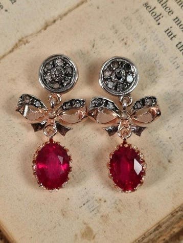 Sans prix de réserve - Boucles doreilles - 9 carats Argent,