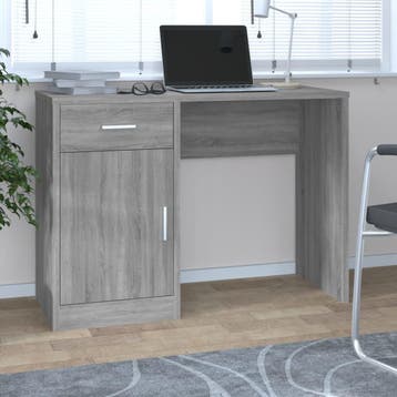 vidaXL Bureau met kast en lade 100x40x73 cm bewerkt hout, Huis en Inrichting, Verzenden, Nieuw