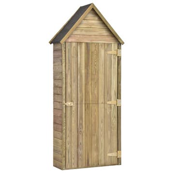 vidaXL Tuinschuur met deur 69,5x32x178 cm geïmpregneerd, Jardin & Terrasse, Verzenden