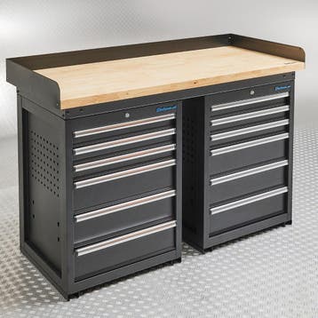Datona Werkbank PRO - eiken werkblad - 12 lades - 150 cm -, Ophalen of Verzenden, Nieuw