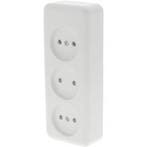 Q-LINK 3-voudig Wandcontactdoos - Opbouwstopcontact met Kind, Doe-het-zelf en Bouw, Verzenden, Nieuw