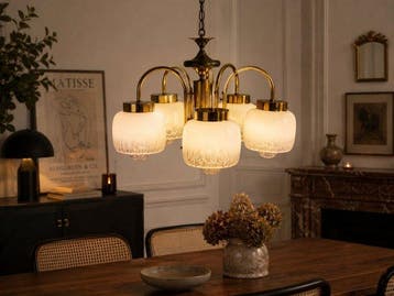 Plafondlamp - Glas, Metaal, Nieuw