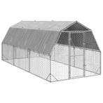vidaXL Kippenren met dak 2,5x6x2,25 m gegalvaniseerd staal, Verzenden