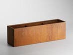 Adeqo cortenstaal plantenbak rechthoek 200 x 50 x 50 cm, 100 cm of meer, Verzenden, Nieuw, Metaal