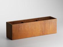 Adeqo cortenstaal plantenbak rechthoek 200 x 50 x 50 cm, 100 cm of meer, Verzenden, Nieuw, Metaal
