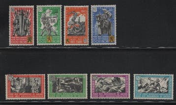Vlaams Legioen 1941/1942 - twee complete postfrisse (MNH), Gestempeld