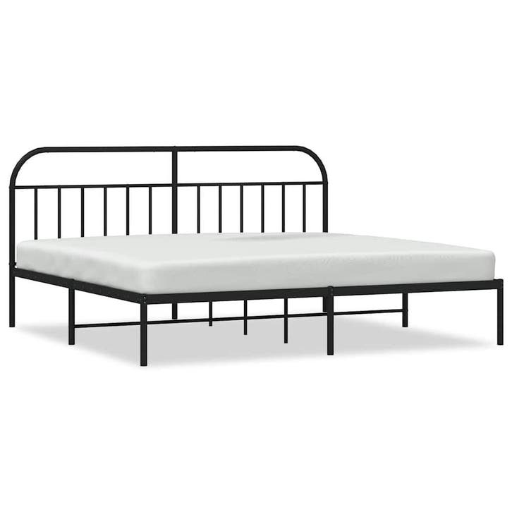 Zwart Metalen Bedframe met Hoofdbord | Retour Deal Nu!, Huis en Inrichting, Slaapkamer | Bedden, Overige maten, Overige maten