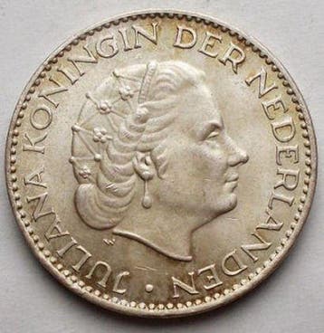 Pays-Bas. États-Unis. Juliana. Kennedy. 1 Gulden. Half