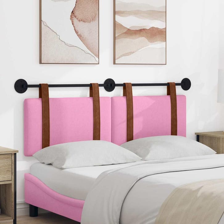 vidaXL Hangend hoofdbord Roze Antiek PU, Huis en Inrichting, Slaapkamer | Bedden, Nieuw, Verzenden