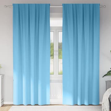 vidaXL Blackout Gordijnen met Ringen 2 st Lichtblauw 245 x, Verzenden, Nieuw
