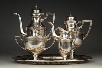 WMF / Geislingen - Service à thé et café - Plaqué(e) argent