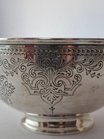 George Aldwinckle - Bol - Argent 925 - Argent sterling -1880, Antiquités & Art, Antiquités | Argent & Or