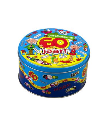 Snoeptrommel 60 Jaar 14cm, Hobby en Vrije tijd, Verzenden, Nieuw