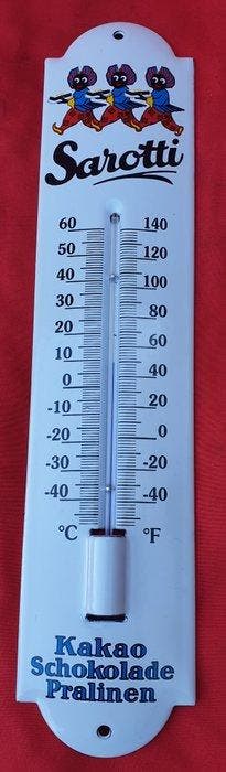Sarotti - Thermometer - Staal / Emaille thermometer, Antiek en Kunst
