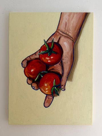 Cansu Rossi - Holding Summer - Oil painting