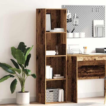 vidaXL Boekenkast 40x30x152 cm bewerkt hout oud houtkleurig, Verzenden