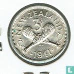 Nieuw-Zeeland 3 pence 1941, Verzenden, Losse munt, Goud