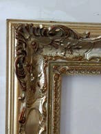 Cadre- Cadre somptueux – cadre en bois doré avec un riche, Antiquités & Art