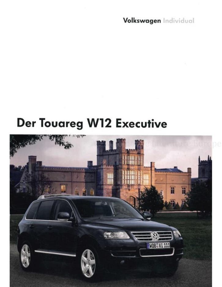 2005 VOLKSWAGEN TOUAREG W12 EXECUTIVE BROCHURE DUITS, Livres, Autos | Brochures & Magazines, Enlèvement ou Envoi