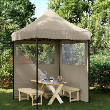 vidaXL Partytent 200 x 200 x 306 cm Taupe Oxford Stof, Verzenden, Nieuw