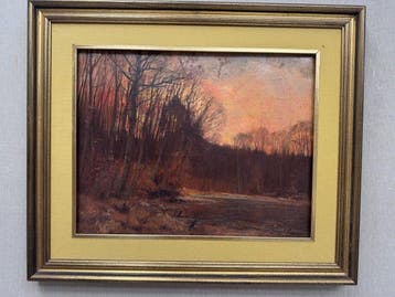 Joseph Francois (1851-1940) - Tramonto lacustre