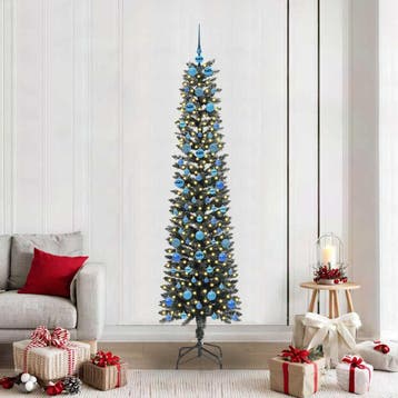 vidaXL Kunstkerstboom met 300 LED Groen 210 cm PVC en, Verzenden
