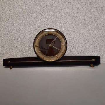 haardklok - Franz Hermle & Sohn - Vintage walnotenhout,