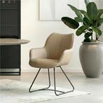 Leren eetkamerstoel Magic - Hermes Mocca (taupe/bruin) -, Huis en Inrichting, Stoelen, Bruin, Bohemian, Eigentijds, Industrieel, Modern, Scandinavisch