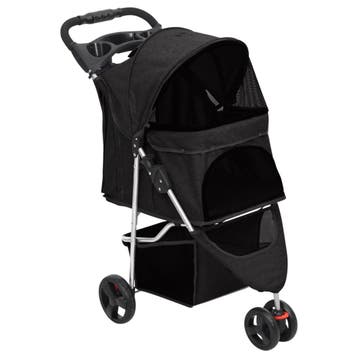 vidaXL Hondenwagen inklapbaar 80x46x98 cm oxford stof zwart, Verzenden