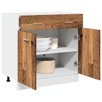vidaXL Onderkast met lade Lyon 80x46x81,5 cm bewerkt hout, Verzenden, Nieuw