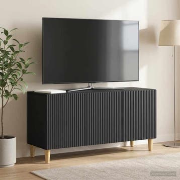 vidaXL TV Kast 99 x 34,5 x 50 cm Zwart Bewerkt hout, Huis en Inrichting, Verzenden, Nieuw