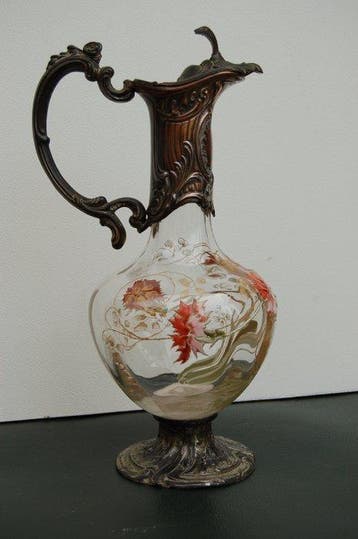 Carafe - Cristal - Art nouveau, Antiek en Kunst