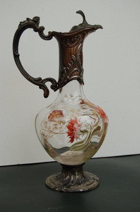 Carafe - Cristal - Art nouveau, Antiquités & Art, Art | Objets design