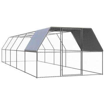 vidaXL Kippenhok 3x10x2 m gegalvaniseerd staal, Verzenden, Nieuw