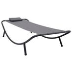 vidaXL Tuinbed 200x90 cm staal grijs, Tuin en Terras, Verzenden, Nieuw