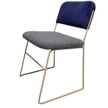 NOGA Design Eetkamerstoel Limo Blauw - Ongebruikt, Huis en Inrichting, Verzenden, Zo goed als nieuw, Blauw