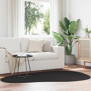 vidaXL Tapijt HUARTE Zwart 140 x 200 cm Polyester, Verzenden, Nieuw