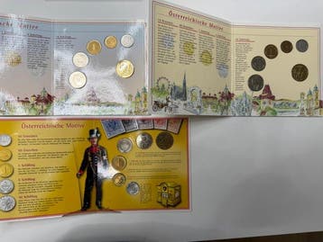 Oostenrijk. 1995/1996/2000, 3 x Coin Set (Zonder