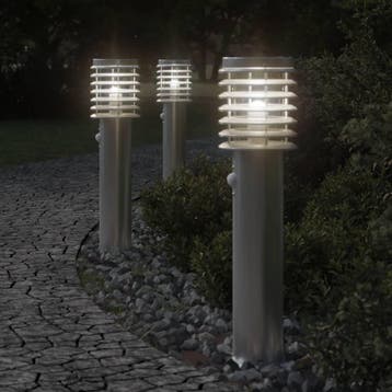 vidaXL Buitenvloerlampen 3 st met sensors 60 cm, Verzenden