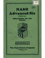 1929 NASH ADVANCED SIX INSTRUCTIEBOEKJE ENGELS, Ophalen of Verzenden