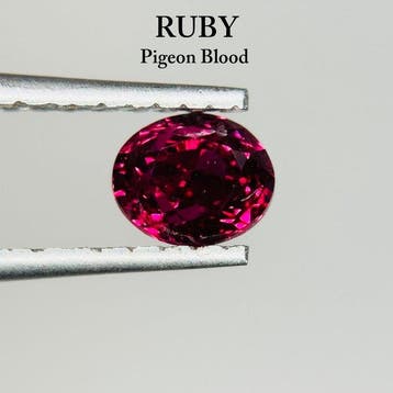 Zonder minimumprijs - 1 pcs Rood Robijn - 0.57 ct - Asian