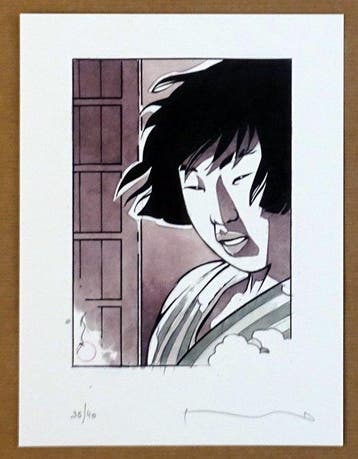 Michetz, Marc - 4 Ex Libris - Visages - Geisha