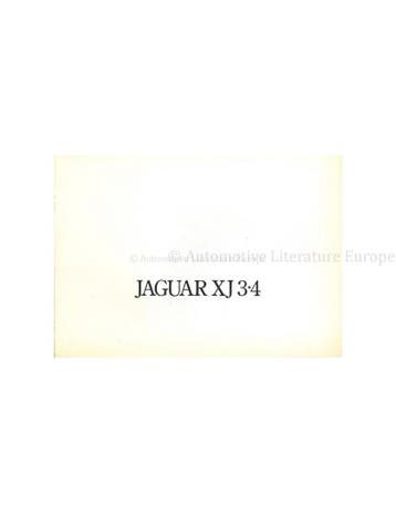 1974 JAGUAR XJ 3.4 BROCHURE NEDERLANDS