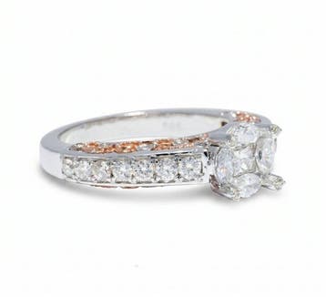 Verlovingsring - 14 karaat Roségoud - 1.20ct. tw. Diamant