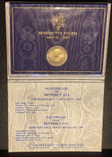 Vaticaan. 2 Euro 2007 Benedictus XVI (Zonder minimumprijs)