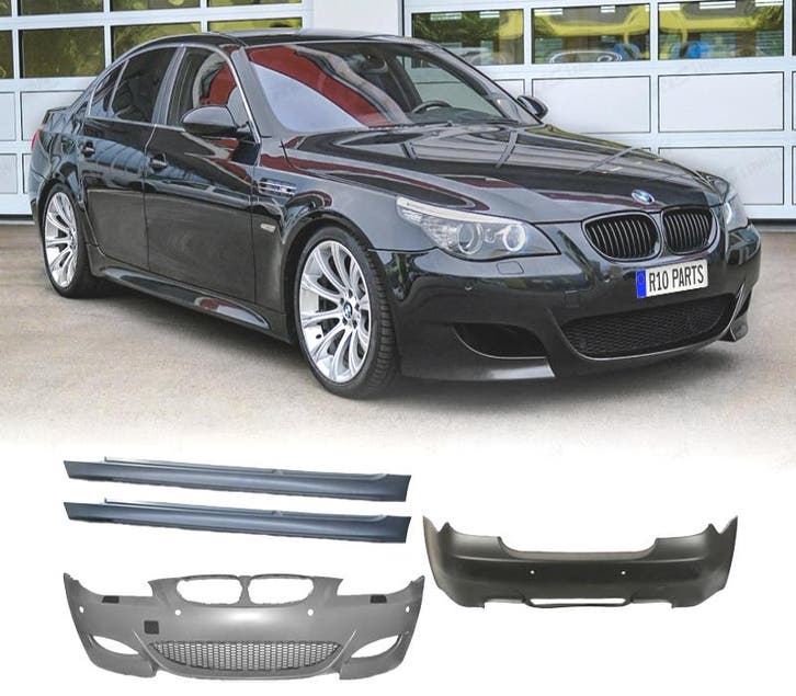 KIT CARROSSERIE BMW E60 07-10 LOOK M5 + BAS DE CAISSE PDC, Auto-onderdelen, Carrosserie, Verzenden