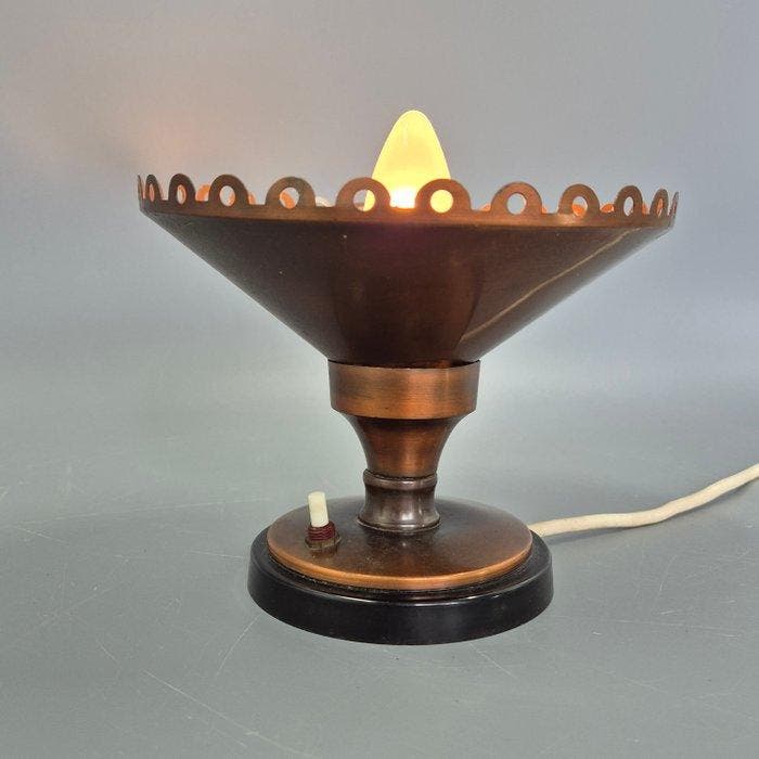 Lamp - Koper - Vintage Graeco koperen tafellamp – klassiek, Antiquités & Art, Art | Objets design
