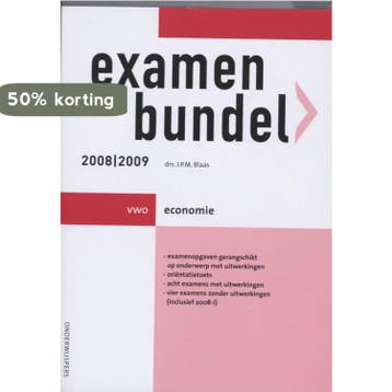 Examenbundel Economie 2008/2009 Vwo 9789006074888, Verzenden, J.P.M. Blaas