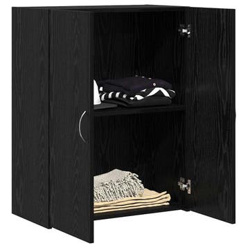 vidaXL Kantoorkast Zwart eiken 70 x 32 x 77.5 cm Bewerkt, Huis en Inrichting, Verzenden, Nieuw