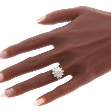 Ring - 18 karaat Witgoud - 0.92ct. tw. Diamant (Natuurlijk), Nieuw